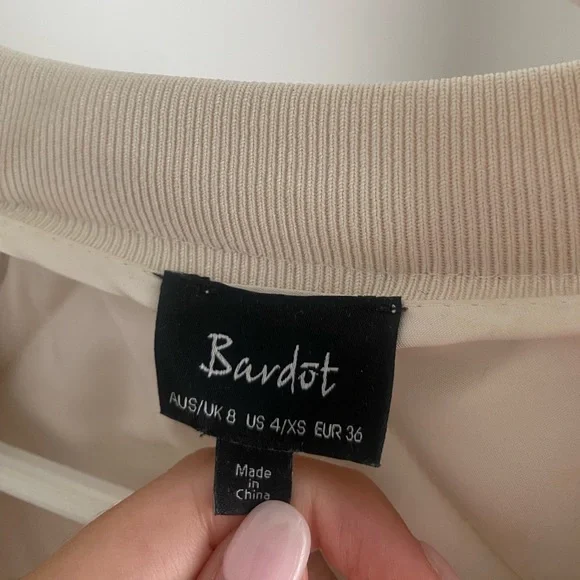 Bardot creamy white bomber jacket - Picture 3 of 3